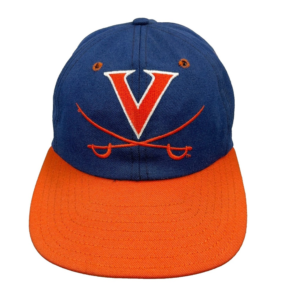 Vintage Virginia Cavaliers Snapback Hat Cap 90s Made In USA UVA Hoos DeLong